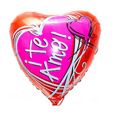 12 Globos mylar dia del amor unidad 45cm