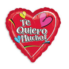 12 Globos mylar dia del amor unidad 45cm