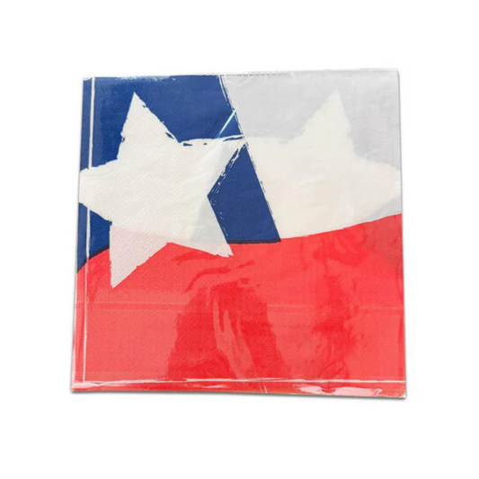 Servilletas Bandera Chile (12 Unidades)